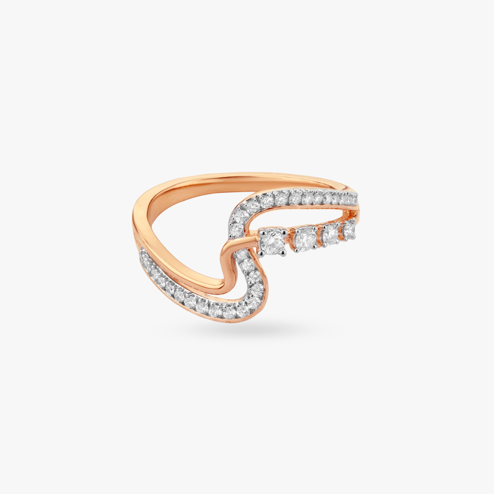 Curved Elegance Diamond Ring,,hi-res image number null