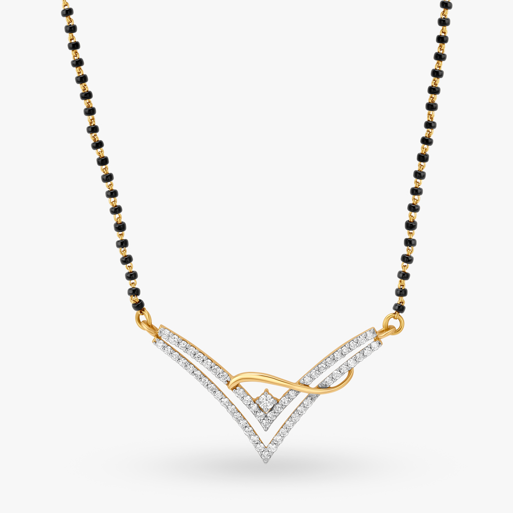 Charming Romantic Diamond Mangalsutra,,hi-res image number null