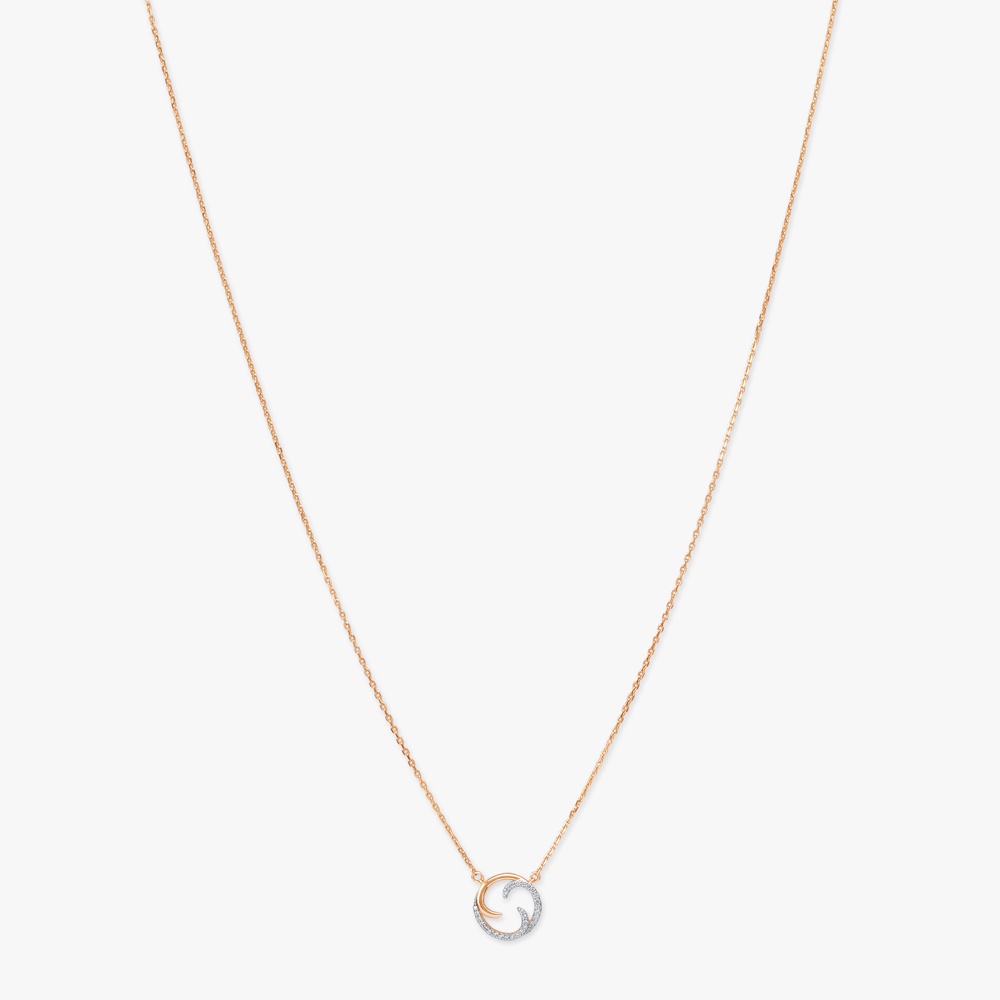 Swirl Shine Diamond Pendant with Chain,,hi-res image number null