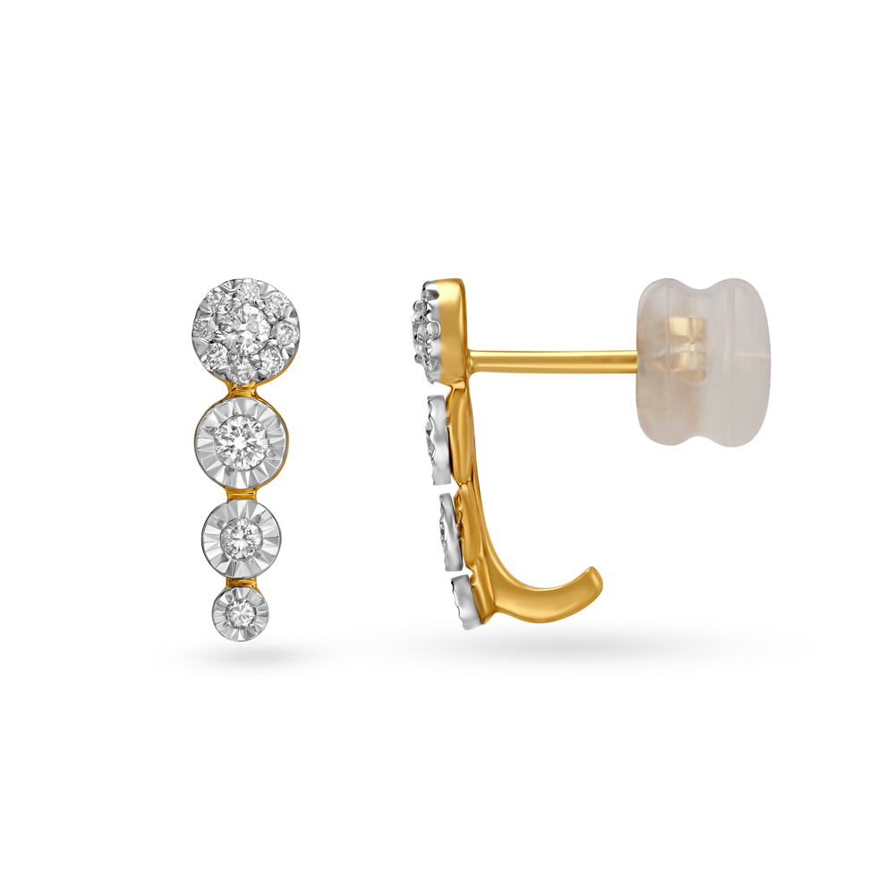 Amazon.com: Moissanite Stud Earrings, 0.4ct-2ct DF Color Brilliant Round  Cut Lab Created Diamond Earrings 18K White Gold Plated 925 Sterling Silver  Friction Back for Women Men Best Birthday Gift Mother Day Gift (