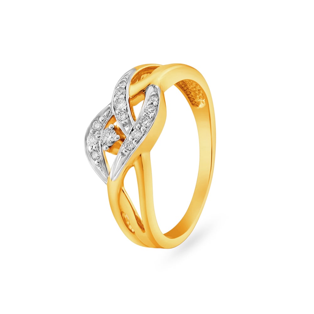 

Entwined Diamond Finger Ring
