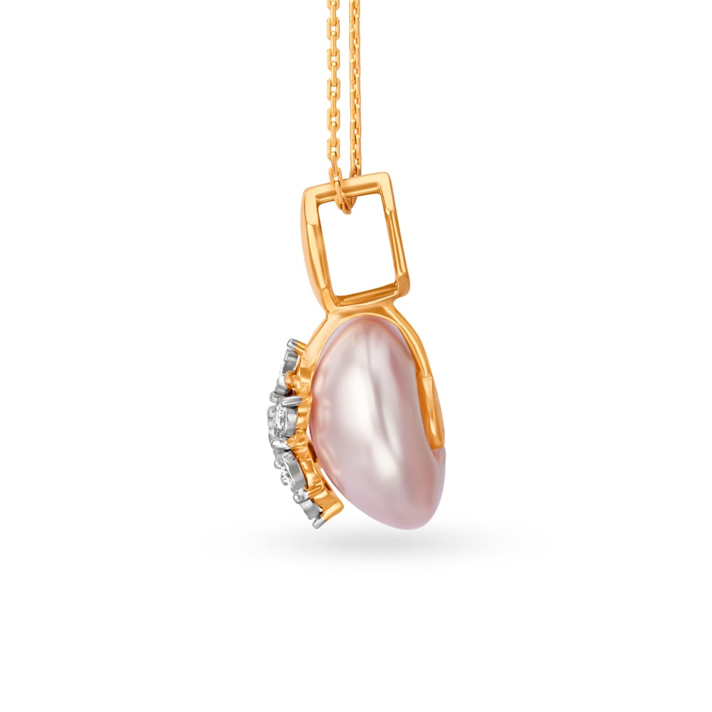 Ethereal Diamond Pendant in Yellow and White Gold,,hi-res image number null