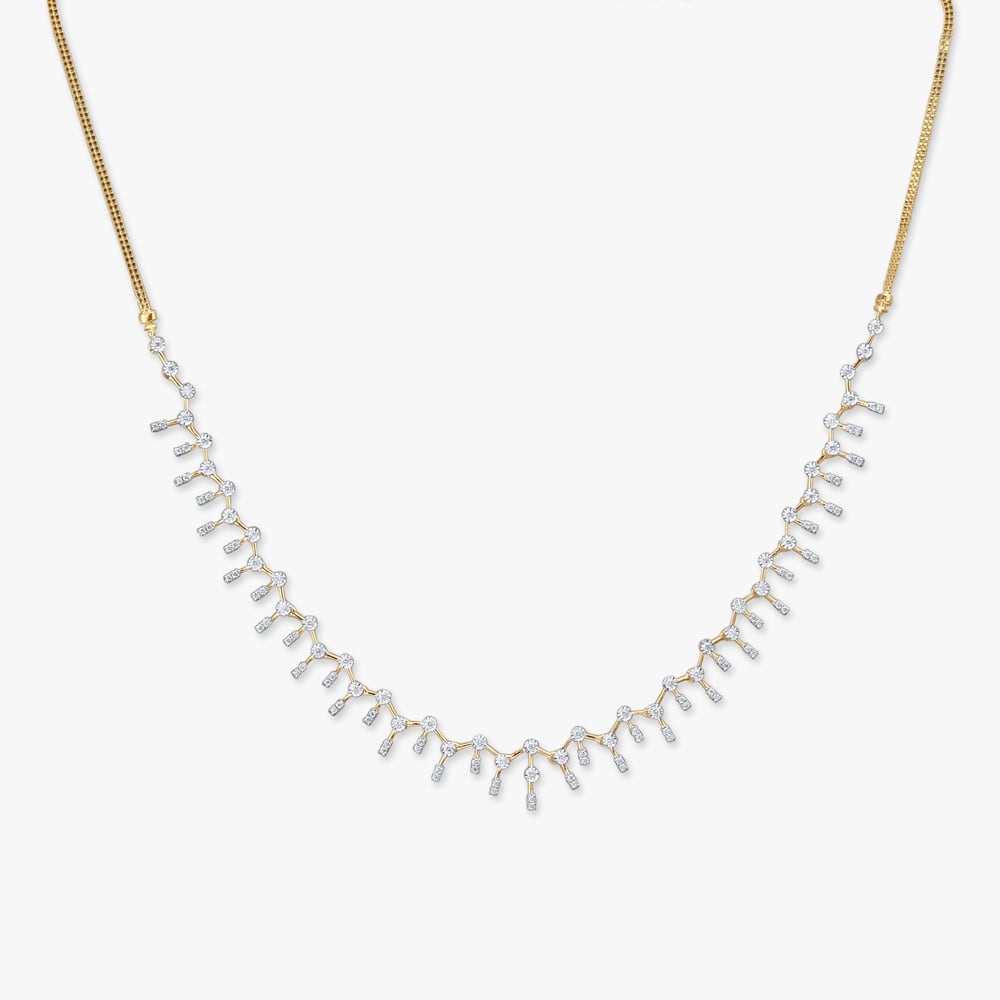 Sculpted Sparkle Diamond Necklace Set,,hi-res image number null