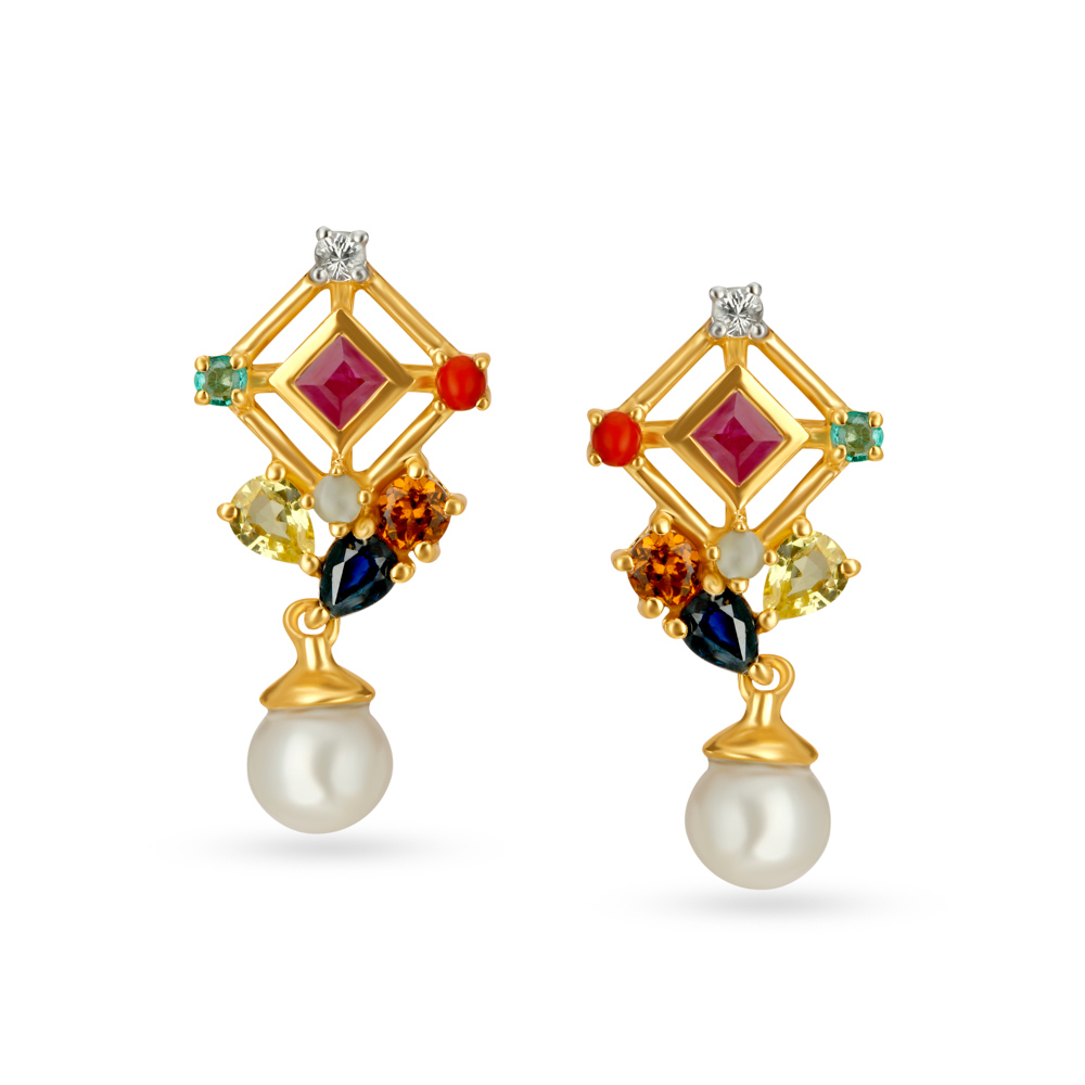 Navaratna sales earrings tanishq