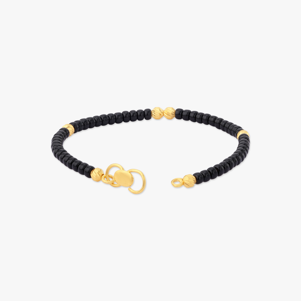 Black Bead Gold Bangles for Kids,,hi-res image number null