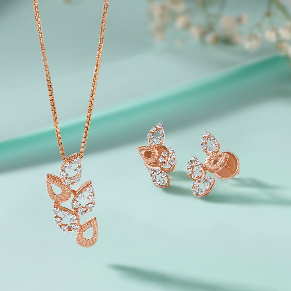 Make It Dainty Gold Rhinestone Necklace + Earring Set | Windsor