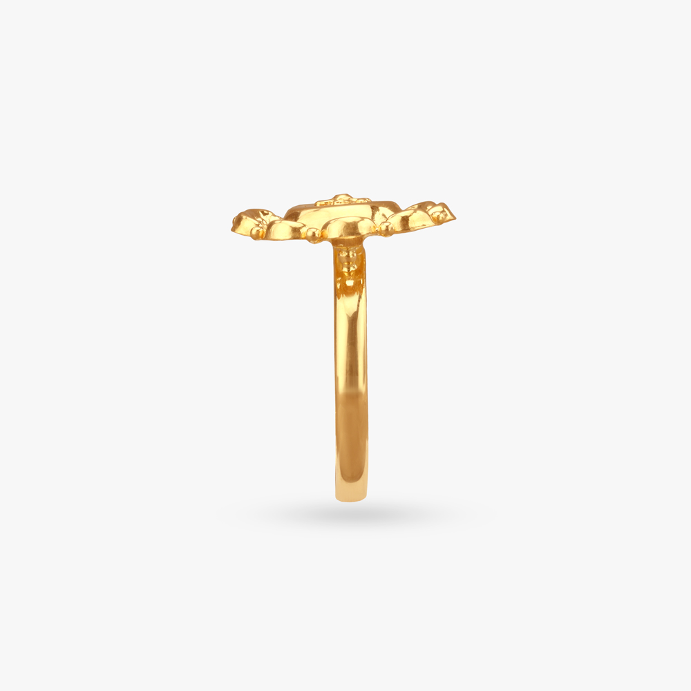 Swirl Medallion Gold Ring,,hi-res image number null