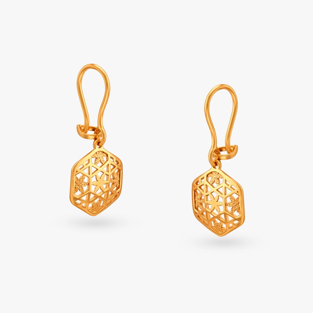Hexagonal Pendant and Earrings Set,,hi-res image number null