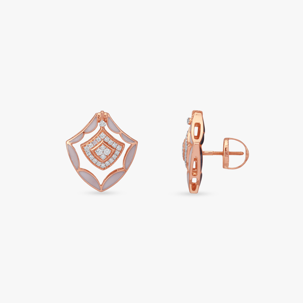 Versatile Enamel Diamond Drop Earrings,,hi-res image number null