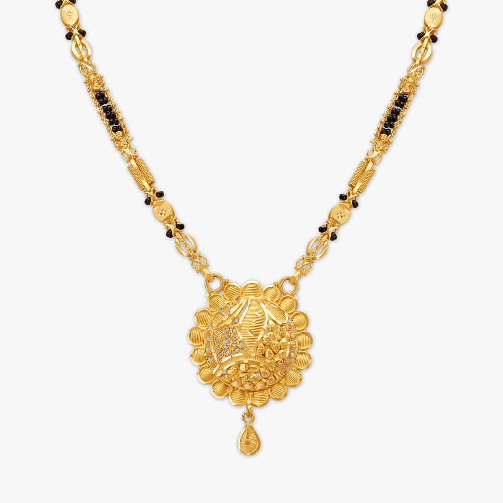 Modern Gold Mangalsutra with Pendant,,hi-res image number null
