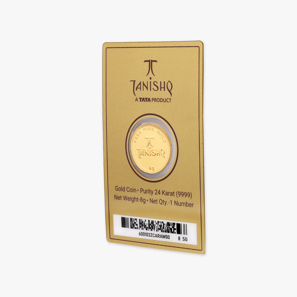 8 gram 24 Karat Gold Coin with Ganesha Motif,,hi-res image number null