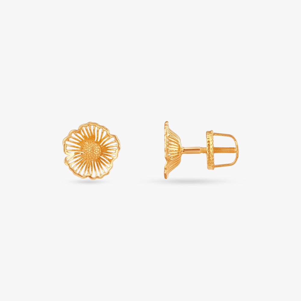 Fabulous Floral Gold Pendant and Earrings Set,,hi-res image number null