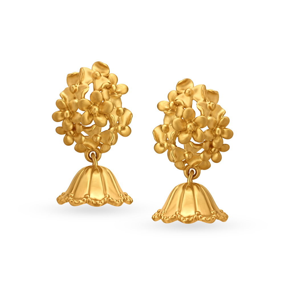 Spellbinding Floral Gold Drop Earrings