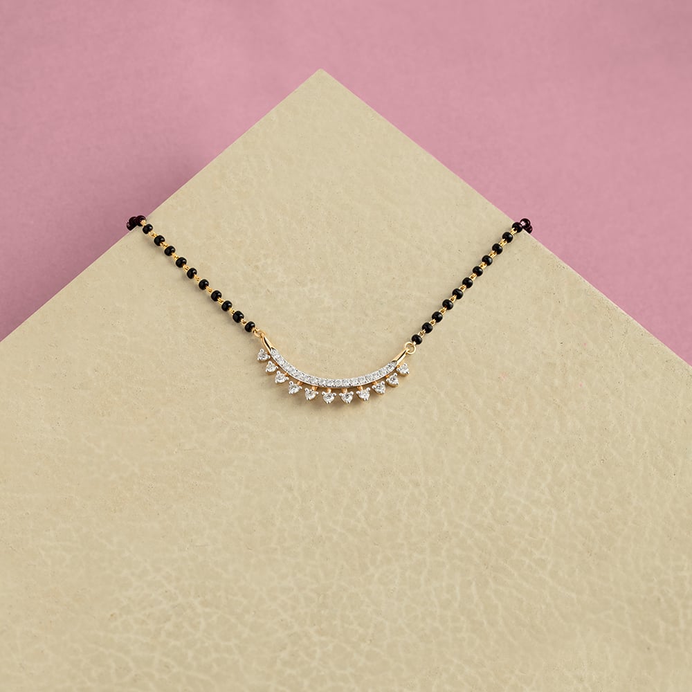 Brilliance Arc Gold and Diamond Mangalsutra,,hi-res image number null