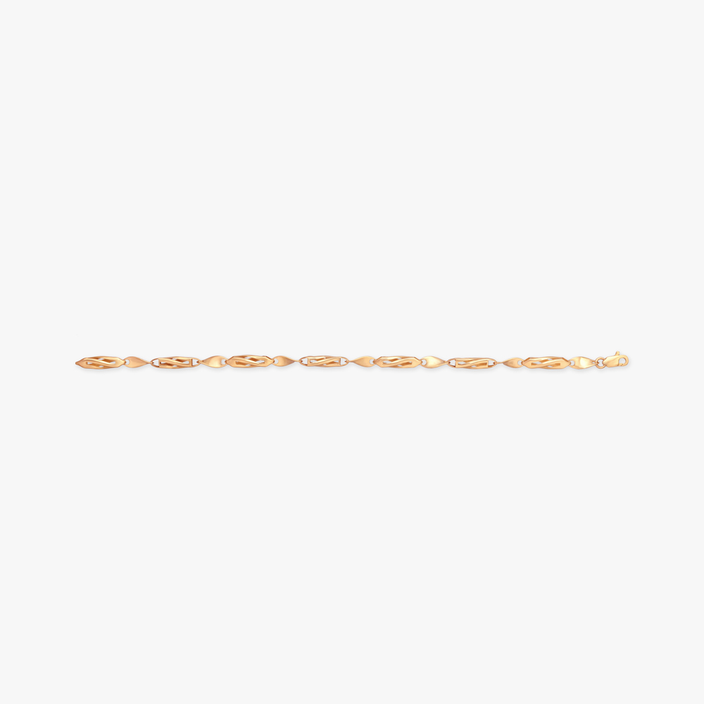 Sculpted Link Gold Bracelet for Men,,hi-res image number null