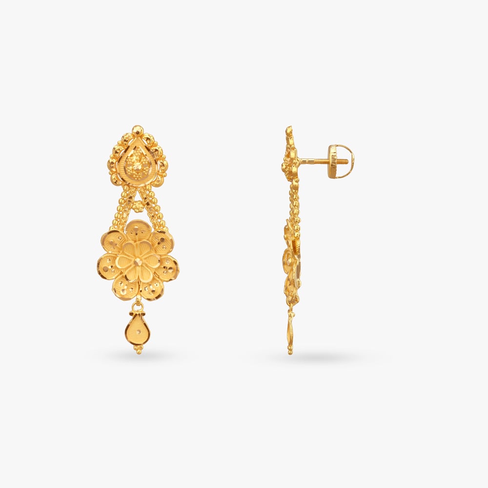 Mesh Bloom Gold Necklace Set,,hi-res image number null