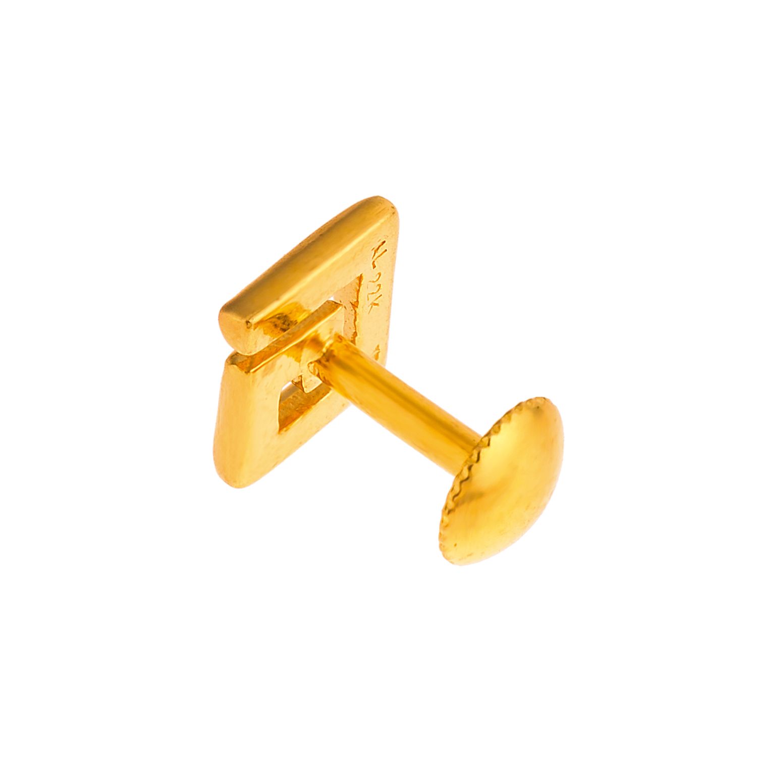 Geometric Gold Stud Earrings,,hi-res image number null