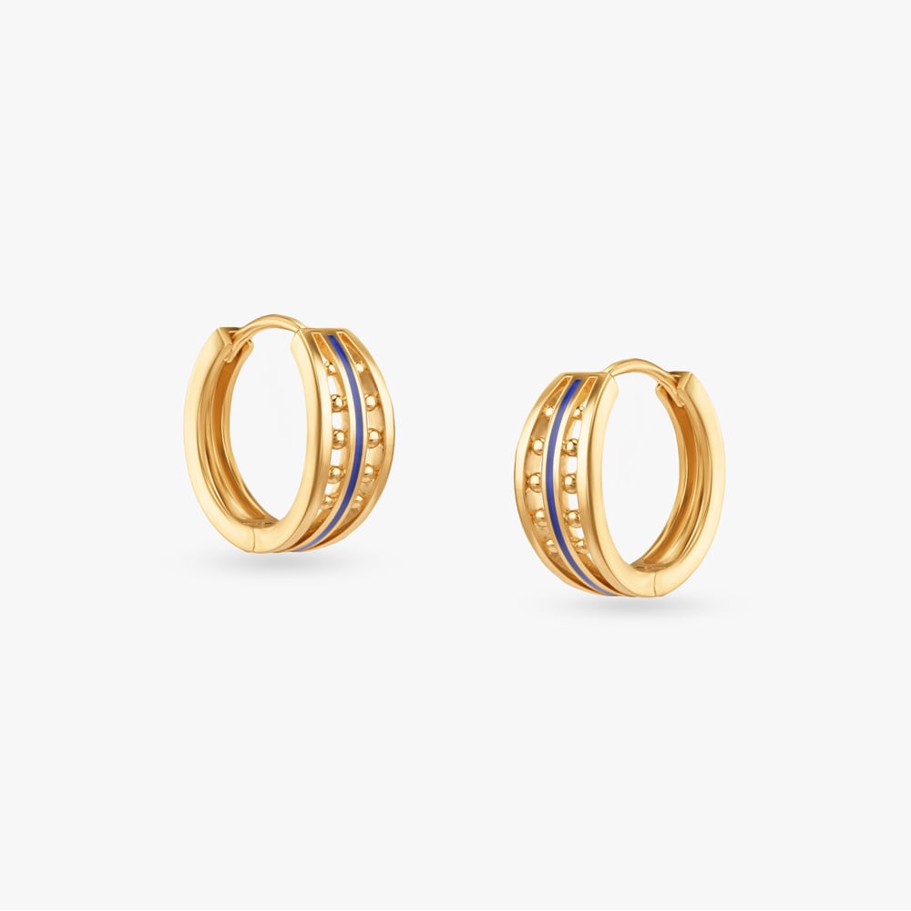 

Sculpt Stripe Gold Hoop Earrings