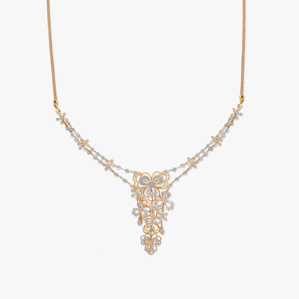 Draped Radiance Diamond Necklace Set,,hi-res image number null