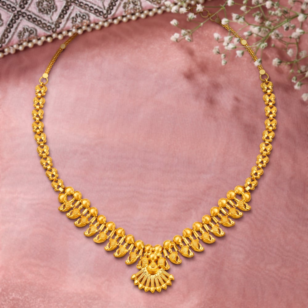 Buy Unique Latest Arabic Gold Choker Necklace Design Gold Plated Arabic  Jewellery Online
