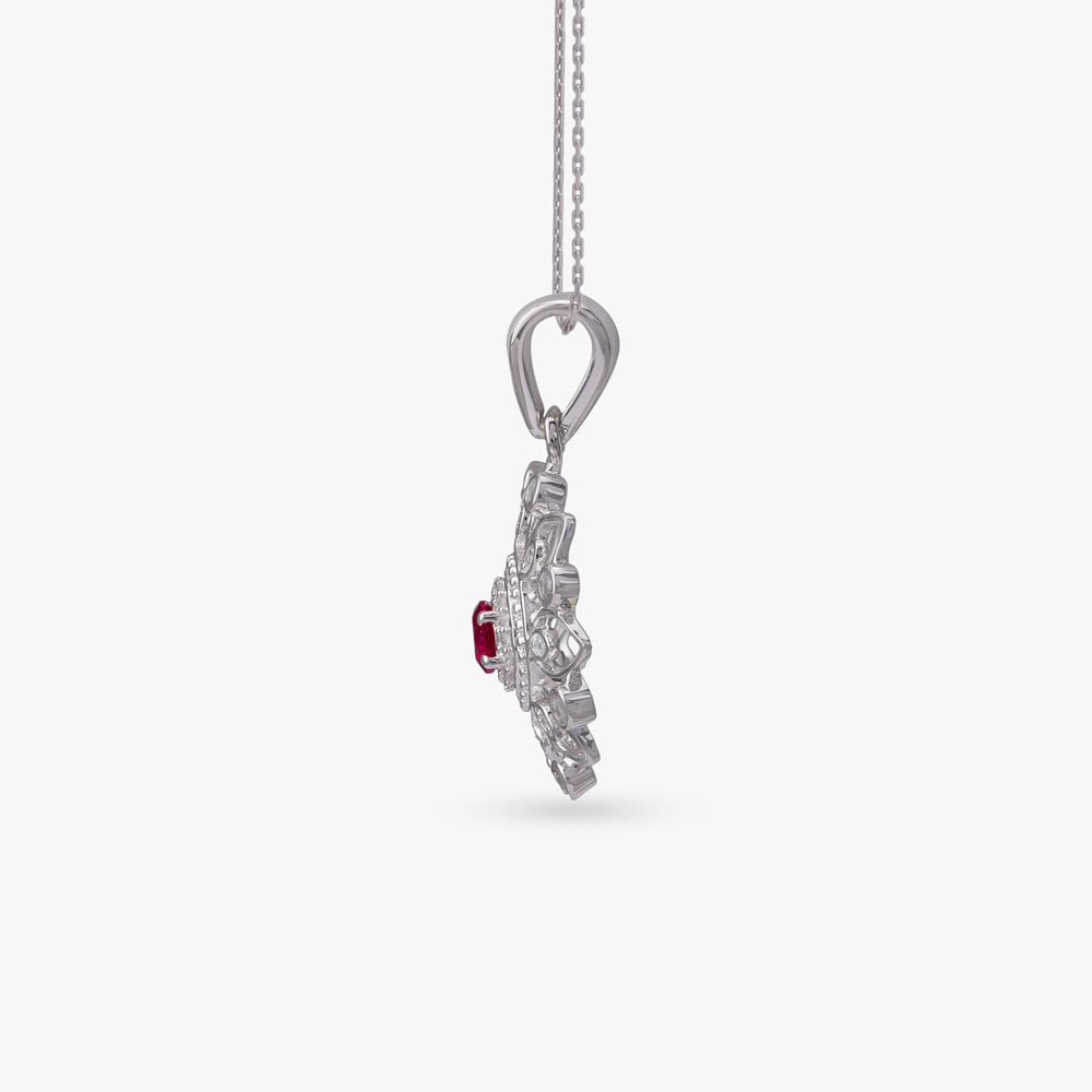 Daisy Royale Silver Pendant and Earrings Set,,hi-res image number null