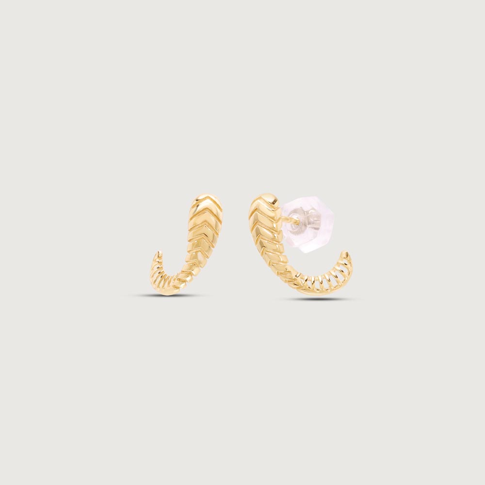 Chevron Trend Gold Stud Earrings,,hi-res image number null