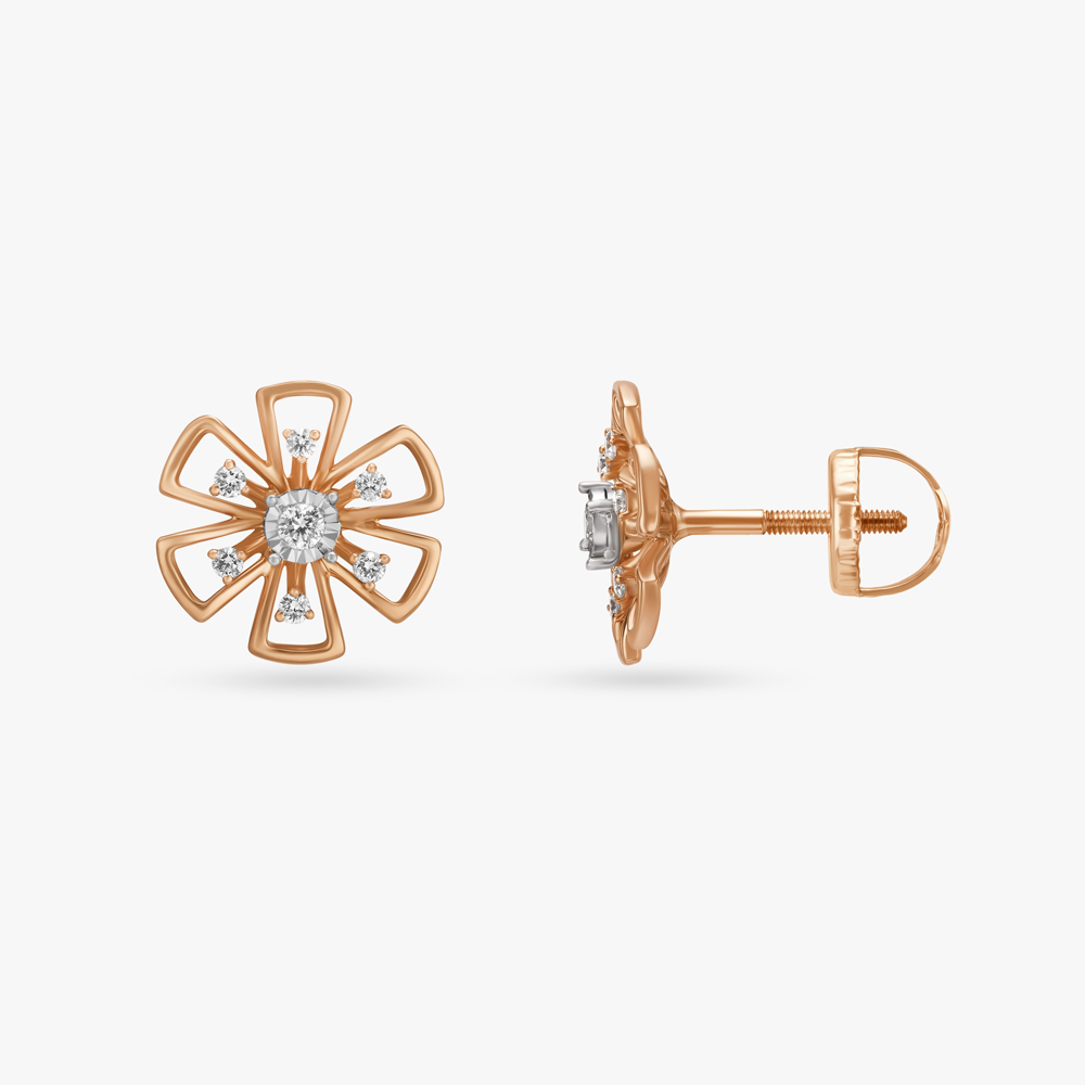 Aurora Floret Diamond Stud Earrings,,hi-res image number null