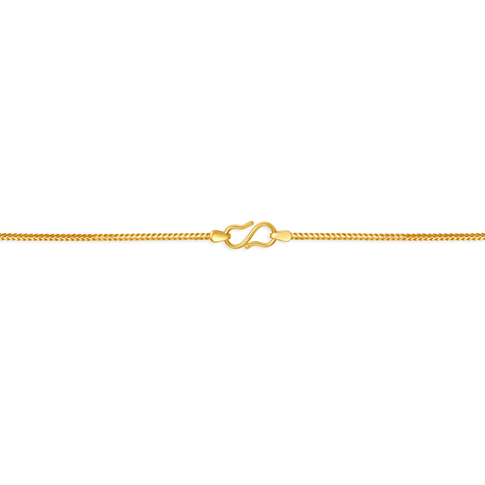 22KT Yellow Gold Effulgent Subtle Heart Carved Motif Gold Chain,,hi-res image number null