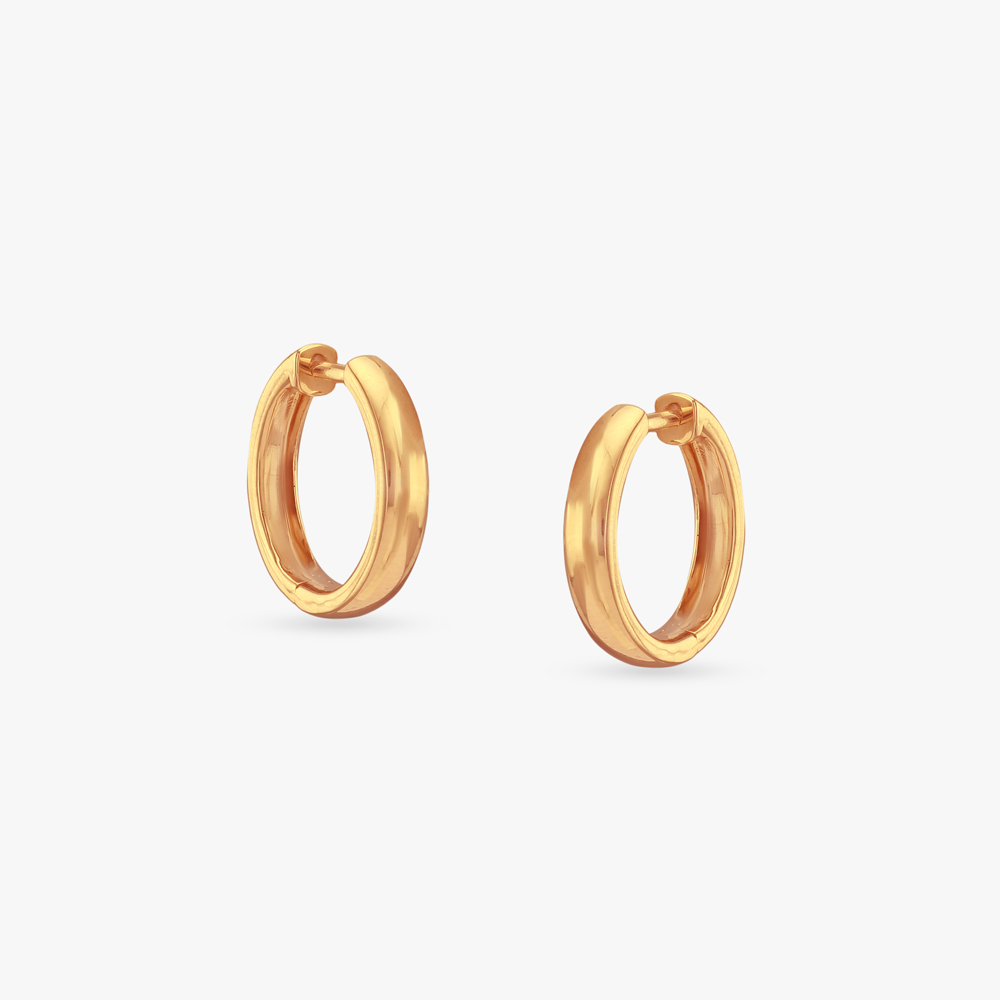 

Classic Glow Gold Hoop Earrings