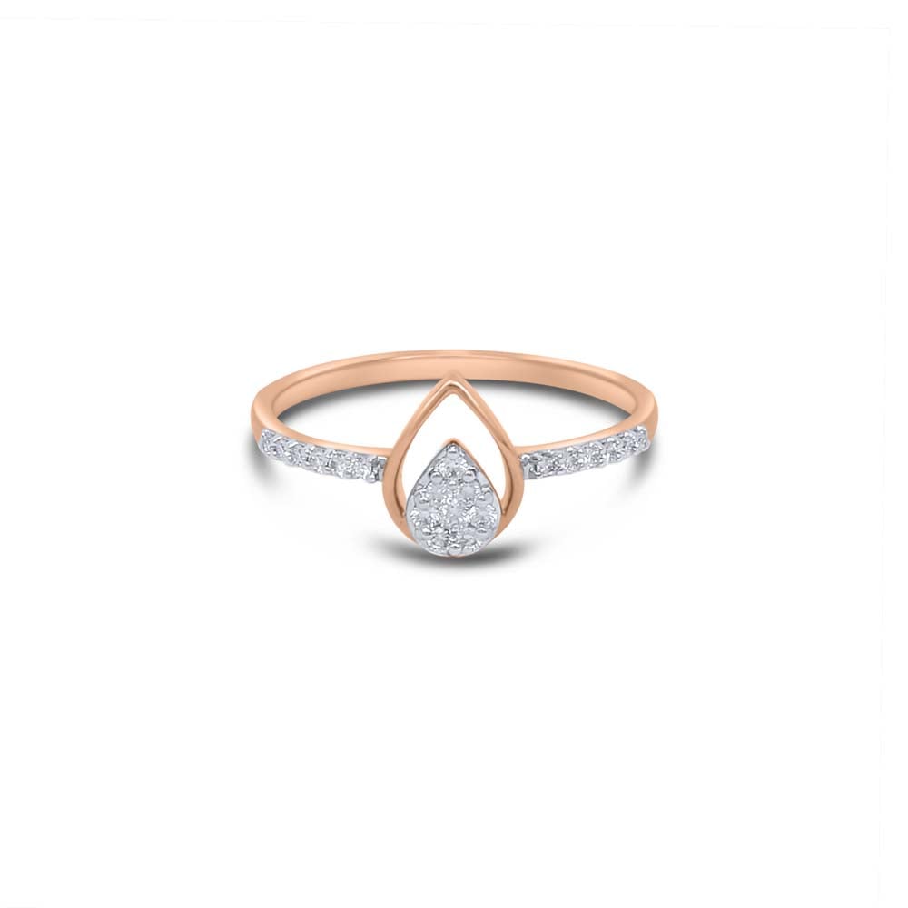 14 KT Rose Gold Paisley Diamond Ring,,hi-res image number null