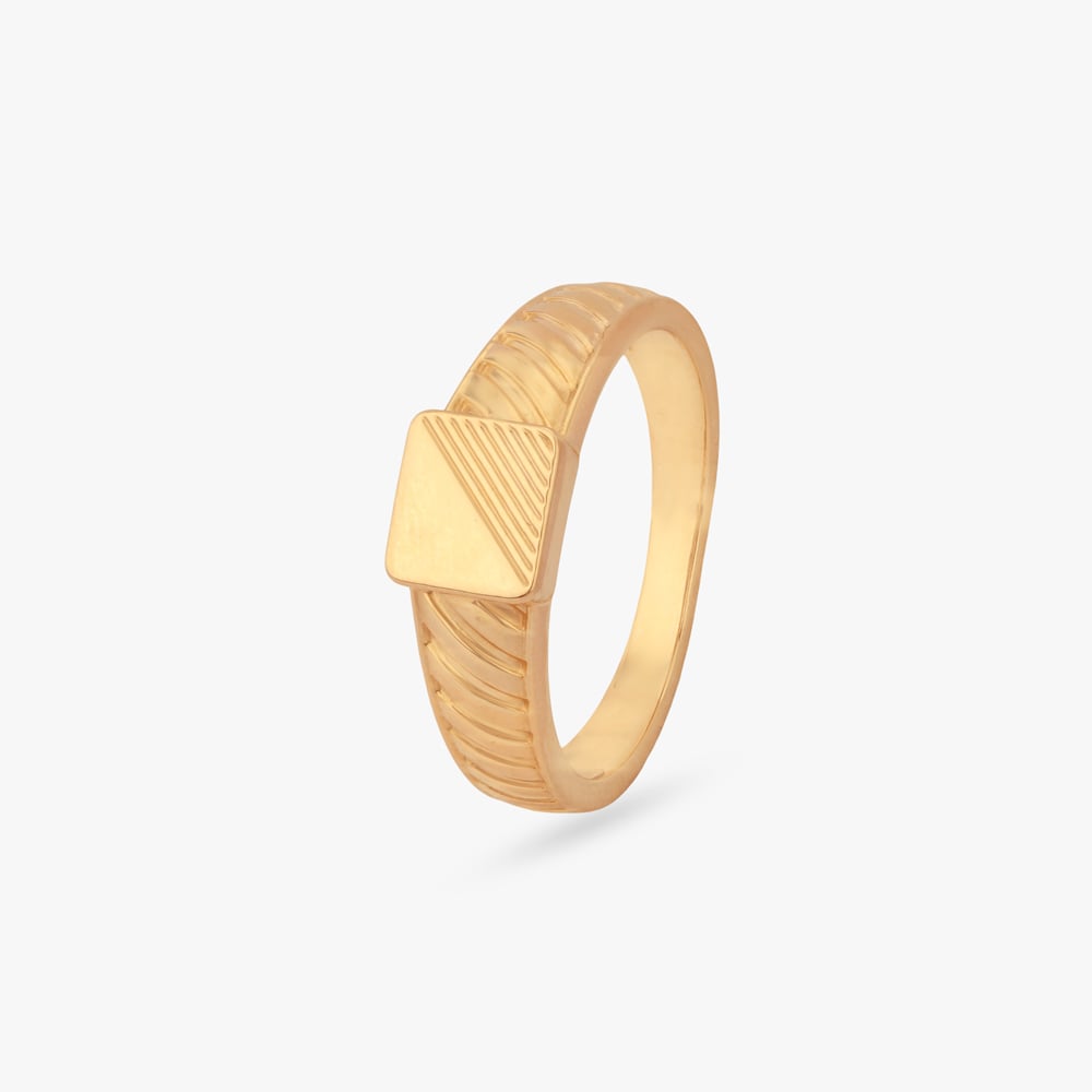 

Bold Square Gold Ring for Men