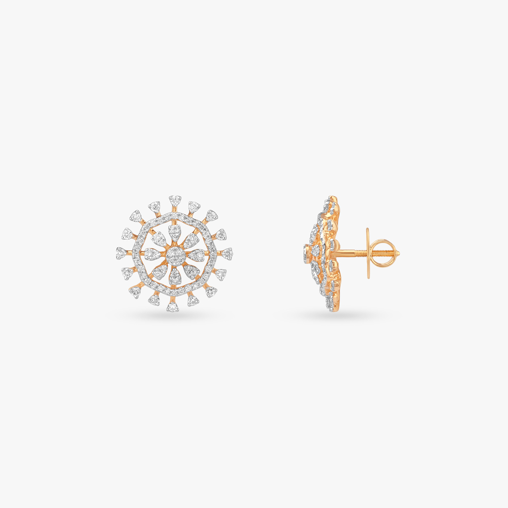 Halo Meadow Diamond Stud Earrings,,hi-res image number null
