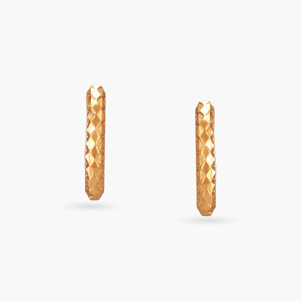 Lustrous Radiance Gold Hoop Earrings,,hi-res image number null