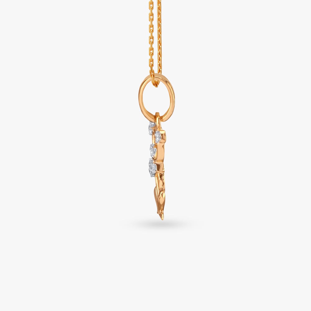 Teddy Delight Diamond Pendant for Kids,,hi-res image number null