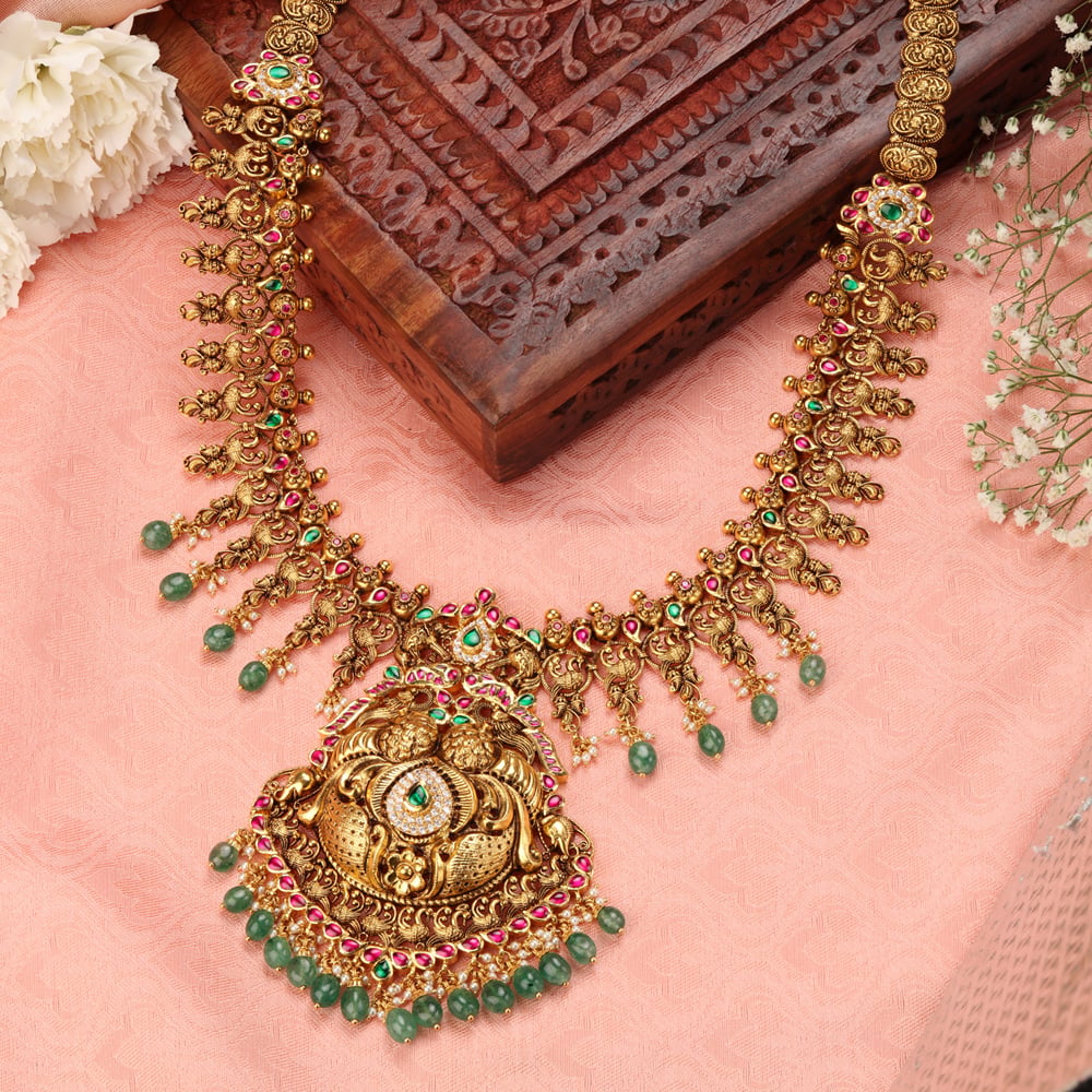 Enthralling Peacock Gold Haram,,hi-res image number null