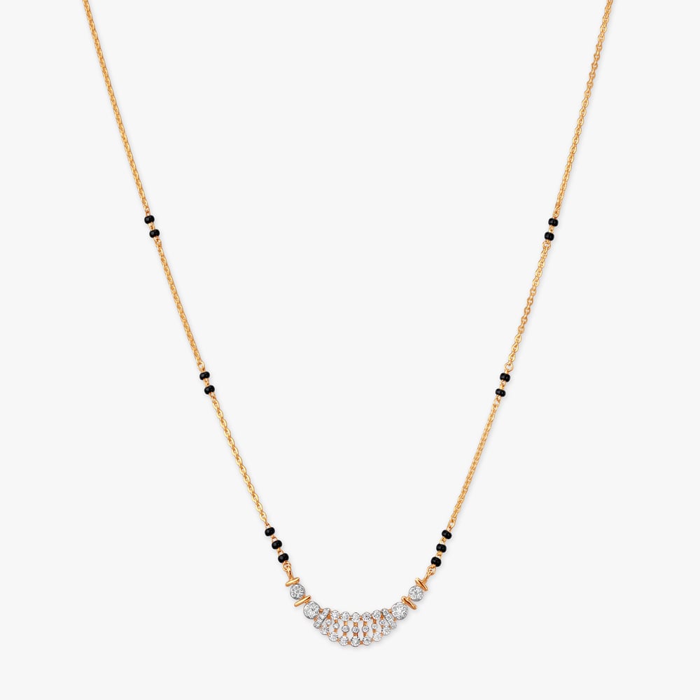 Halo Droplet Diamond Mangalsutra,,hi-res image number null