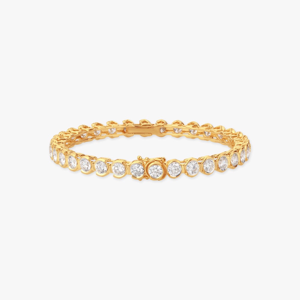 Luminous Links Solitaire Diamond Bangle,,hi-res image number null