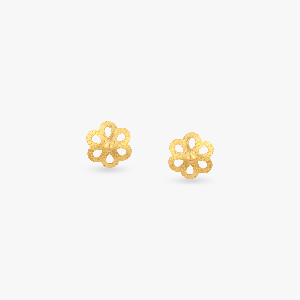 Little Blossom Gold Jhumka Earrings for Kids,,hi-res image number null