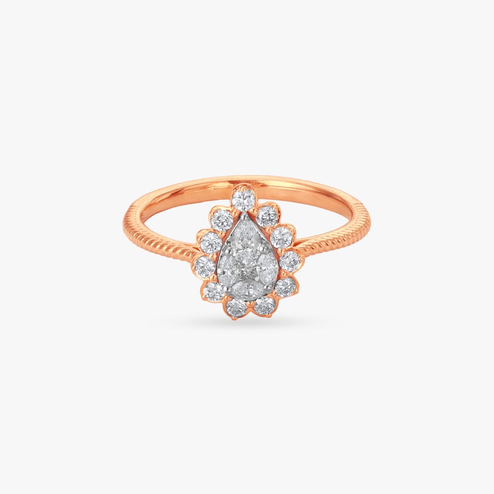 Delicate Drop Diamond Finger Ring,,hi-res image number null