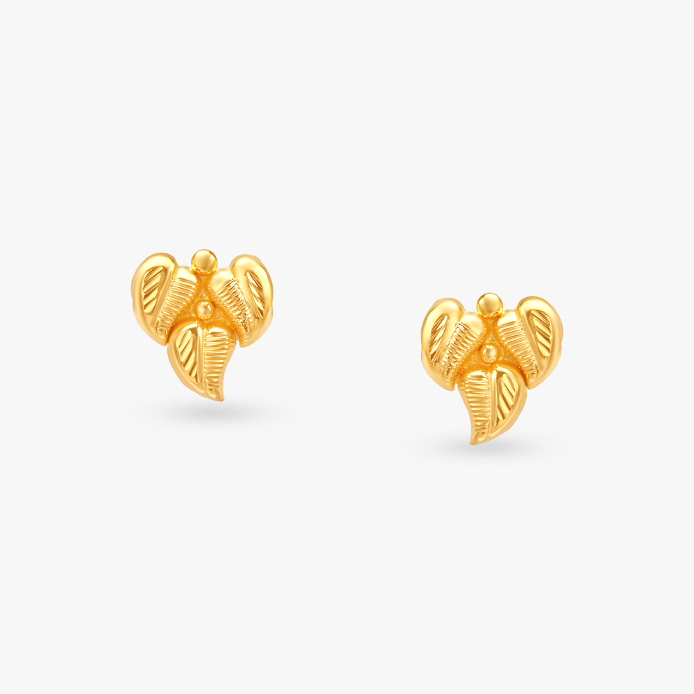 Leafy Elegance Gold Necklace Set,,hi-res image number null