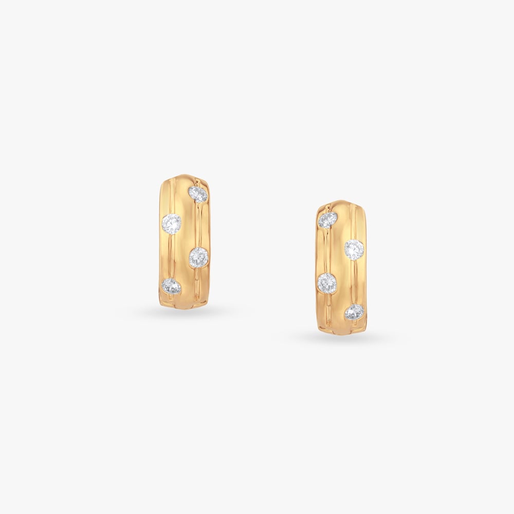 Elite Statement Diamond Hoop Earrings For Men,,hi-res image number null