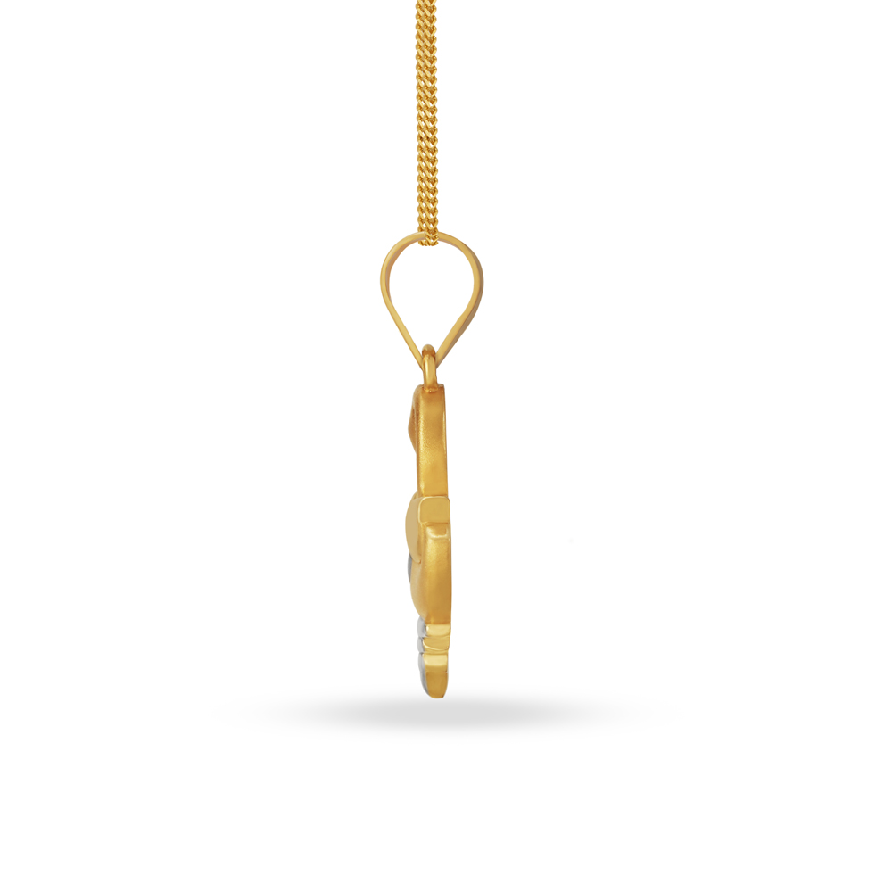 Captivating Yellow Gold Swan Pendant,,hi-res image number null