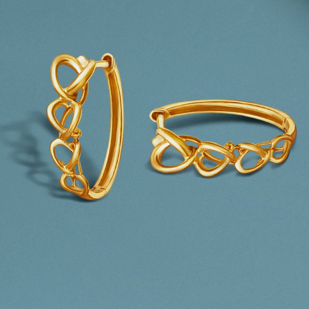 Snazzy Gold Hoop Earrings,,hi-res image number null