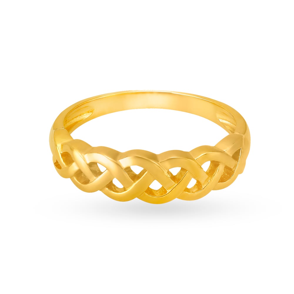 Braid Pattern Gold Ring,,hi-res image number null