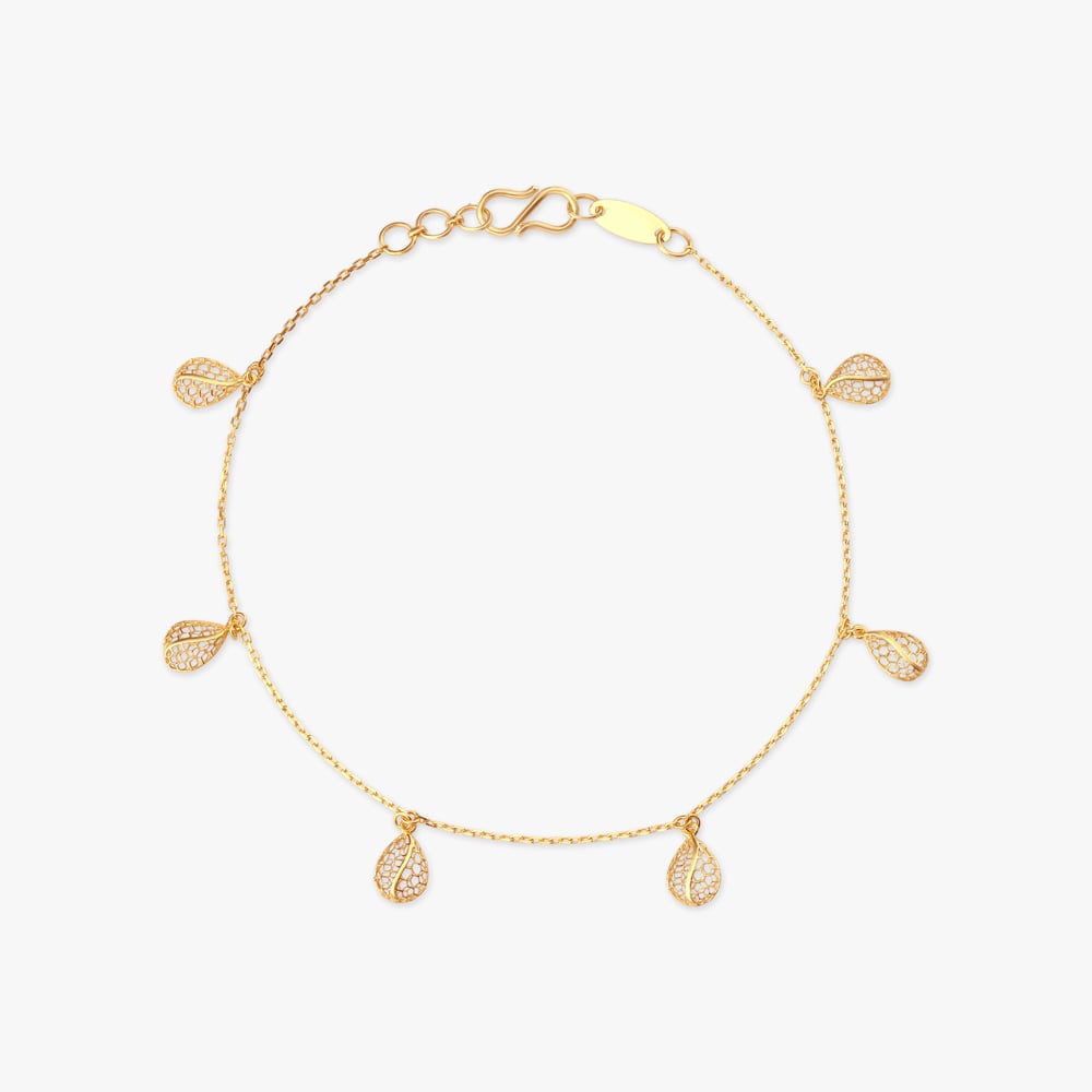Dewdrop Trail Gold Bracelet,,hi-res image number null