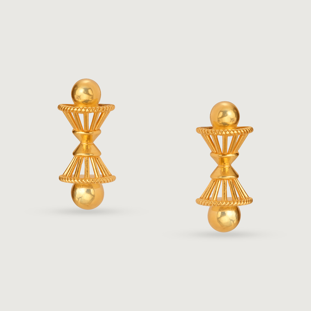 Ancestral Charms 22KT Gold Stud Earrings,,hi-res image number null