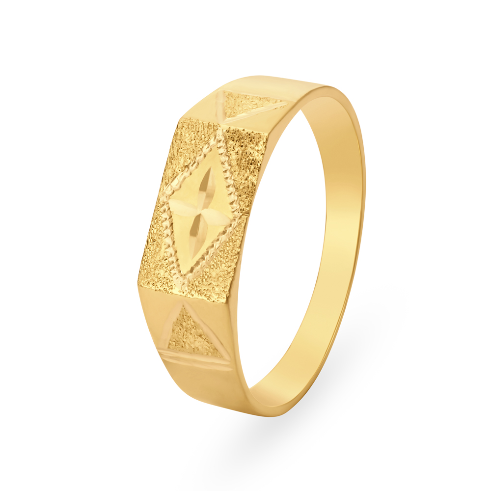 Grand Geometric Gold Ring for Men