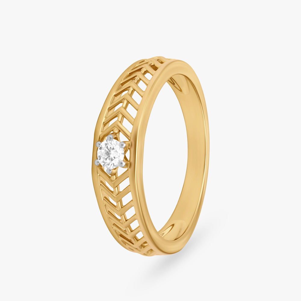 Charismatic Carved Diamond Finger Ring For Men,,hi-res image number null