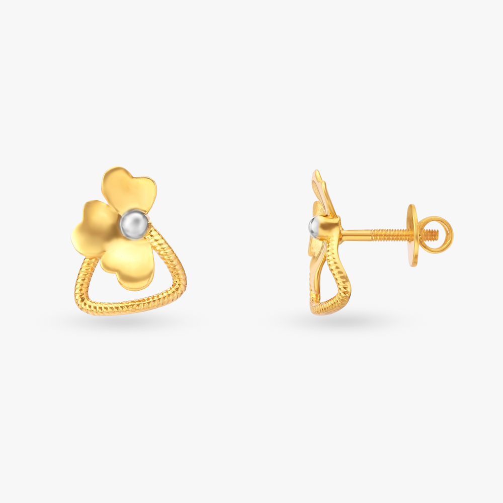 Blooming Gold Stud Earrings,,hi-res image number null
