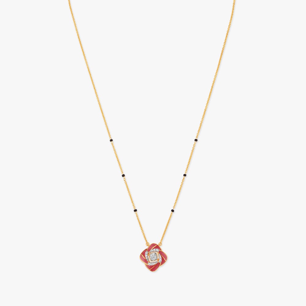 

Scarlet Bloom Diamond Mangalsutra